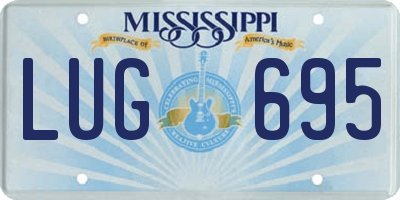 MS license plate LUG695