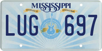 MS license plate LUG697