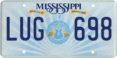 MS license plate LUG698