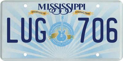 MS license plate LUG706