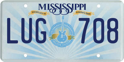 MS license plate LUG708