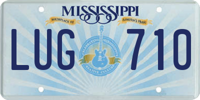 MS license plate LUG710