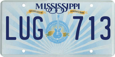 MS license plate LUG713