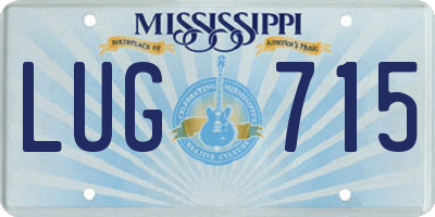 MS license plate LUG715