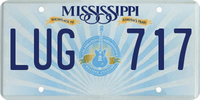 MS license plate LUG717