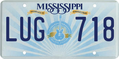 MS license plate LUG718