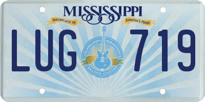 MS license plate LUG719