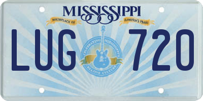 MS license plate LUG720