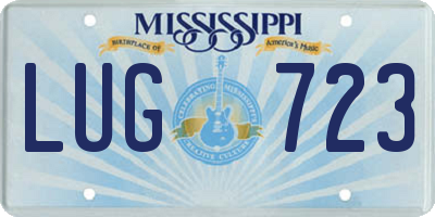 MS license plate LUG723