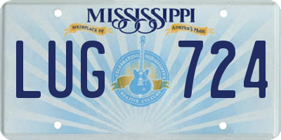 MS license plate LUG724