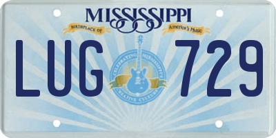 MS license plate LUG729