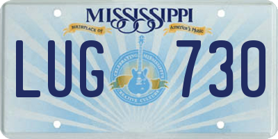 MS license plate LUG730