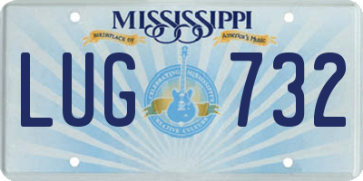 MS license plate LUG732