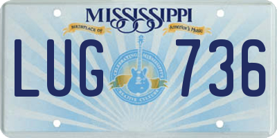 MS license plate LUG736