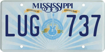 MS license plate LUG737