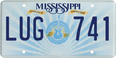 MS license plate LUG741