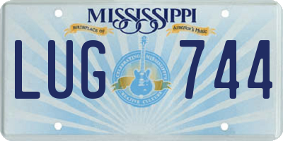 MS license plate LUG744