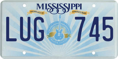 MS license plate LUG745