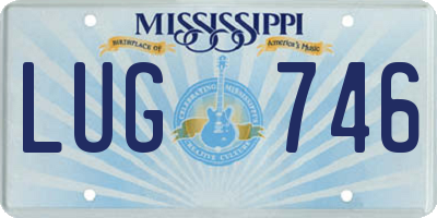 MS license plate LUG746