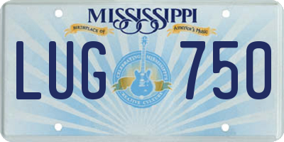 MS license plate LUG750