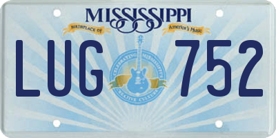 MS license plate LUG752