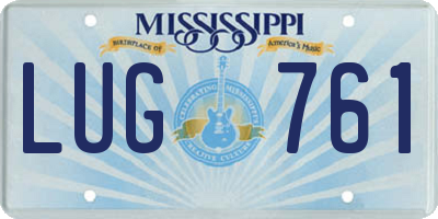 MS license plate LUG761