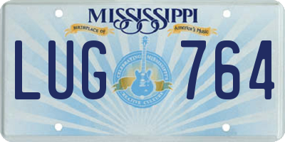 MS license plate LUG764