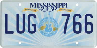MS license plate LUG766