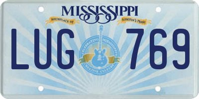 MS license plate LUG769