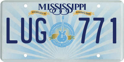 MS license plate LUG771