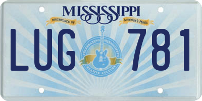 MS license plate LUG781