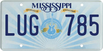 MS license plate LUG785
