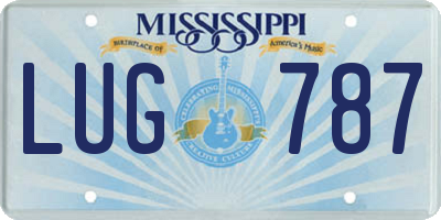 MS license plate LUG787