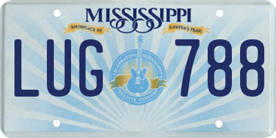 MS license plate LUG788