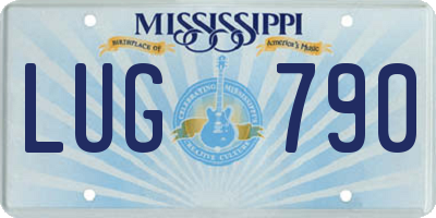 MS license plate LUG790