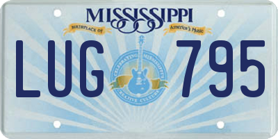 MS license plate LUG795