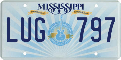 MS license plate LUG797