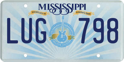 MS license plate LUG798