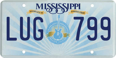 MS license plate LUG799