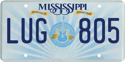 MS license plate LUG805