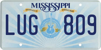 MS license plate LUG809