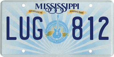 MS license plate LUG812