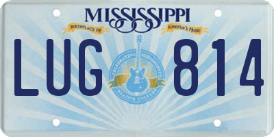 MS license plate LUG814