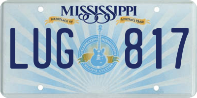 MS license plate LUG817