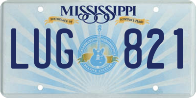 MS license plate LUG821