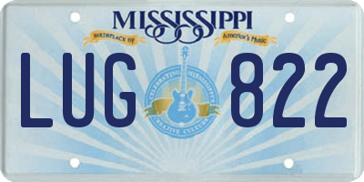 MS license plate LUG822