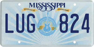 MS license plate LUG824