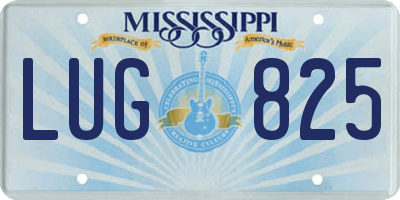 MS license plate LUG825