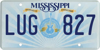 MS license plate LUG827