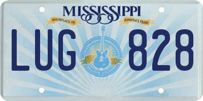 MS license plate LUG828